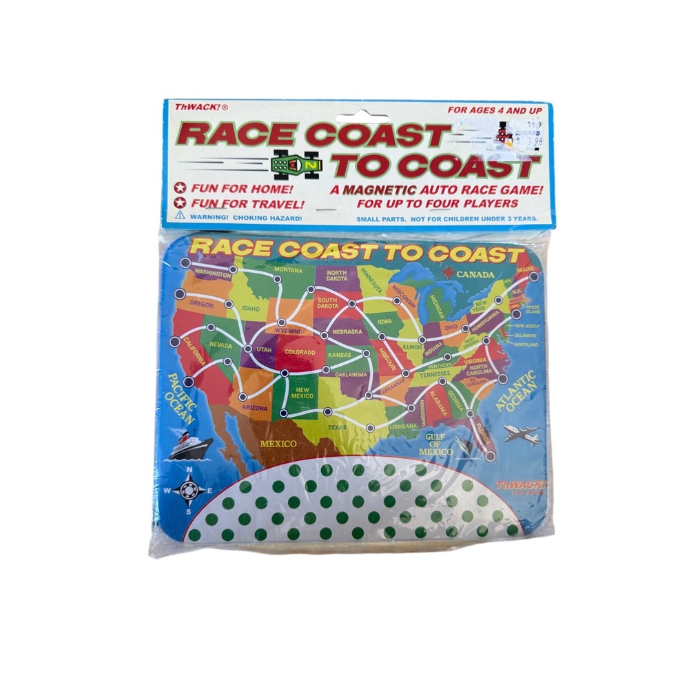 Race Coast to Coast ThWack Ultra Rare Tin Racing Game 1999 Derivative Arts New‎